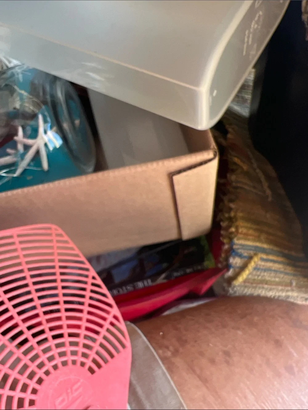 Vintage Set of 3 Decorative Coffee Mugs - Pink & Brown Heart Motif